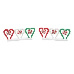 Department 56 Candy Cane Fence Set Of 2 New
