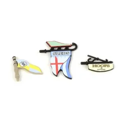 Department 56 Frosted Fair Flag, 2 Signs Outlet