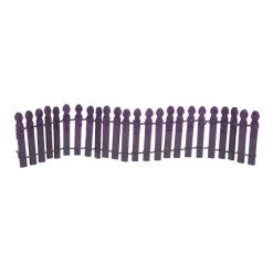 Department 56 Ghoulish Purple Glitter Fence Clearance