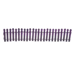 Department 56 Ghoulish Purple Glitter Fence Clearance