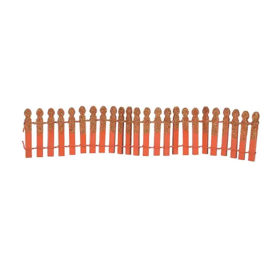 Department 56 Pumpkin Orange Glitter Fence Discount