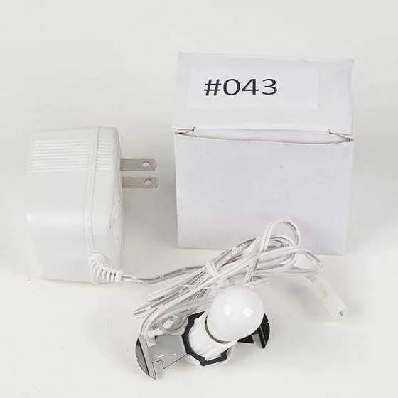 Department 56 Replacement Adapter 3V Dc 700Ma White Male Auxiliary Clip New