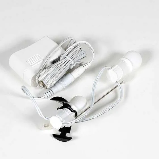 Department 56 Replacement Adapter 3V Dc 1300Ma White Male Auxiliary Clip W/2 Light Bar Clearance