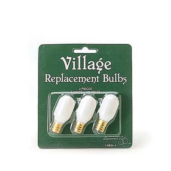 Department 56 Replacement Light Bulb 120V - Set Of 3 New