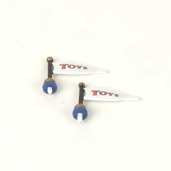 Department 56 Santa's Toy Company White Flags-Set Of 2 Discount