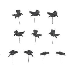Department 56 Set Of 10 Halloween Crows Clearance