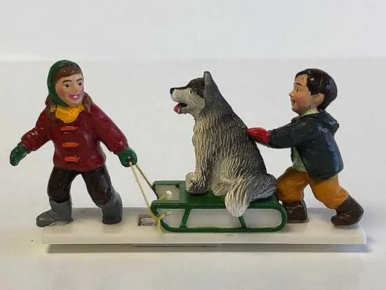 Department 56 Sled For Winter Wonderland Cabin Hot