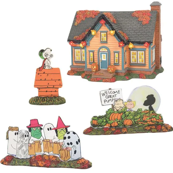 Department 56 Trick Or Treat Lane Peanuts Best